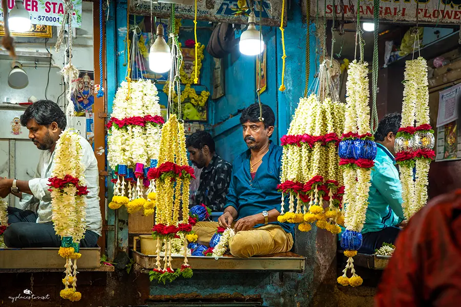 Цветния пазар в Майсур, Южна Индия